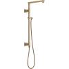imageDelta Faucet Emerge Matte Black Shower Column Including Rain Shower Head Handheld Shower Shower Handle and Shower Valve Shower System Rainfall Shower Head Matte Black 58420BL Valve IncludedChampagne Bronze