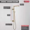 imageDelta Faucet Emerge Matte Black Shower Column Including Rain Shower Head Handheld Shower Shower Handle and Shower Valve Shower System Rainfall Shower Head Matte Black 58420BL Valve IncludedChampagne Bronze
