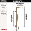 imageDelta Faucet Emerge Matte Black Shower Column Including Rain Shower Head Handheld Shower Shower Handle and Shower Valve Shower System Rainfall Shower Head Matte Black 58420BL Valve IncludedChampagne Bronze