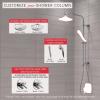 imageDelta Faucet Emerge Matte Black Shower Column Including Rain Shower Head Handheld Shower Shower Handle and Shower Valve Shower System Rainfall Shower Head Matte Black 58810BL Valve IncludedChrome