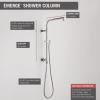 imageDelta Faucet Emerge Matte Black Shower Column Including Rain Shower Head Handheld Shower Shower Handle and Shower Valve Shower System Rainfall Shower Head Matte Black 58810BL Valve IncludedChrome