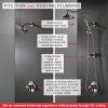imageDelta Faucet Emerge Matte Black Shower Column Including Rain Shower Head Handheld Shower Shower Handle and Shower Valve Shower System Rainfall Shower Head Matte Black 58810BL Valve IncludedChrome