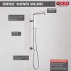 imageDelta Faucet Emerge Matte Black Shower Column Including Rain Shower Head Handheld Shower Shower Handle and Shower Valve Shower System Rainfall Shower Head Matte Black 58420BL Valve IncludedBlack Stainless