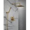 imageDelta Faucet Modern Raincan 2Setting Square Shower System Including Rain Shower Head and Handheld Spray Gold Rainfall Shower System Gold Shower Valve and Trim Kit Champagne Bronze 342701CZChampagne Bronze