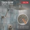 imageDelta Faucet Modern Raincan 2Setting Square Shower System Including Rain Shower Head and Handheld Spray Gold Rainfall Shower System Gold Shower Valve and Trim Kit Champagne Bronze 342701CZSpotShield Stainless