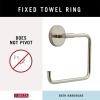 imageDelta Trinsic 1Pack Hand Towel Holder Brilliance Stainless Steel Towel Racks for Bathroom Wall Square Towel Ring Holder for Bath Towel Hanger for Kitchen Bathroom Accessories 759460SSStainless