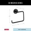 imageDelta Trinsic 1Pack Hand Towel Holder Brilliance Stainless Steel Towel Racks for Bathroom Wall Square Towel Ring Holder for Bath Towel Hanger for Kitchen Bathroom Accessories 759460SSMatte Black