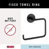 imageDelta Trinsic 1Pack Hand Towel Holder Brilliance Stainless Steel Towel Racks for Bathroom Wall Square Towel Ring Holder for Bath Towel Hanger for Kitchen Bathroom Accessories 759460SSMatte Black