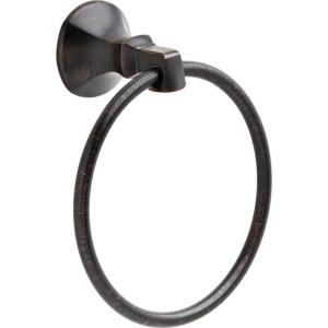 imageDelta Faucet 76446 Ashlyn Towel Ring 638 x 757 x 225 Inches Polished ChromeSpotshield Venetian Bronze