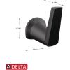 imageDELTA 77235SS Galeon Robe Hook StainlessMatte Black