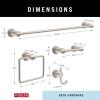 imageDelta Nicoli 4Pack Bathroom Set Matte Black 18quot Towel Rack Toilet Paper Holder Hand Towel Holder Towel Hook Bathroom Accessory Set Towel Holder 4Piece Hardware Set NIC64MBSpotshield Brushed Nickel