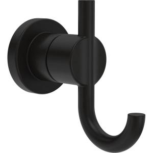 imageDelta Nicoli 1Pack Towel Hooks Matte Black Double Wall Mounted for Robes 2Prong Holder Bathroom Accessories NIC35MBMatte Black