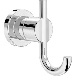 imageDelta Nicoli 1Pack Towel Hooks Matte Black Double Wall Mounted for Robes 2Prong Holder Bathroom Accessories NIC35MBPolished Chrome