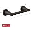 imageDELTA FAUCET 77608CZ Stryke Wall Mounted 8 in Hand Towel Bar in Champagne BronzeVenetian Bronze