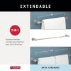 imageDelta Nicoli 1Pack 18 w 6quot Extender Towel Rack for Bathroom Matte Black Extendable 1824quot Towel Bar for Bathroom Wall Towel Holder Rod Wall Mounted NIC18MBSpotshield Brushed Nickel