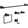 imageDelta Nicoli 1Pack 18 w 6quot Extender Towel Rack for Bathroom Matte Black Extendable 1824quot Towel Bar for Bathroom Wall Towel Holder Rod Wall Mounted NIC18MBMatte Black
