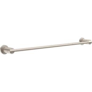 imageDelta Nicoli 1Pack 18 w 6quot Extender Towel Rack for Bathroom Matte Black Extendable 1824quot Towel Bar for Bathroom Wall Towel Holder Rod Wall Mounted NIC18MBSpotshield Brushed Nickel