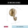 imageDELTA FAUCET 75935SS Trinsic Wall Mounted Single Towel Hook in Brilliance Stainless SteelChampagne Bronze