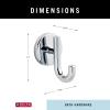 imageDELTA FAUCET 75935SS Trinsic Wall Mounted Single Towel Hook in Brilliance Stainless SteelChrome