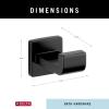 imageDELTA FAUCET 77535 Ara Towel Robe Hook Polished ChromeMatte Black