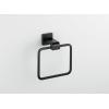 imageDelta Ara 1Pack Hand Towel Holder Polished Chrome Towel Racks for Bathroom Wall Square Towel Ring Holder for Bath Towel Hanger for Kitchen Bathroom Accessories 77546Matte Black