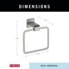 imageDelta Ara 1Pack Hand Towel Holder Polished Chrome Towel Racks for Bathroom Wall Square Towel Ring Holder for Bath Towel Hanger for Kitchen Bathroom Accessories 77546Brilliance Stainless Steel