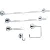 imageDelta Trinsic 1Pack Toilet Paper Holder Brilliance Stainless Steel Tissue Roll Holder for Bathroom Organization and Storage Single Post Toilet Tissue Holder Wall Bathroom Accessories 75950SSChrome