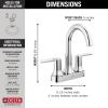 imageDelta Trinsic High Arc Centerset Bathroom Faucet Polished Nickel 3Hole Bathroom Sink Faucet Metal PushPop Drain Assembly Polished Nickel 2559PNMPUDSTChrome