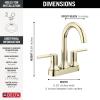 imageDelta Trinsic High Arc Centerset Bathroom Faucet Polished Nickel 3Hole Bathroom Sink Faucet Metal PushPop Drain Assembly Polished Nickel 2559PNMPUDSTPolished Nickel