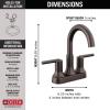 imageDelta Trinsic High Arc Centerset Bathroom Faucet Polished Nickel 3Hole Bathroom Sink Faucet Metal PushPop Drain Assembly Polished Nickel 2559PNMPUDSTVenetian Bronze