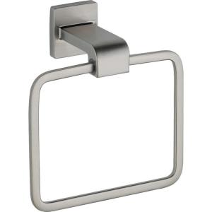 imageDelta Ara 1Pack Hand Towel Holder Polished Chrome Towel Racks for Bathroom Wall Square Towel Ring Holder for Bath Towel Hanger for Kitchen Bathroom Accessories 77546Brilliance Stainless Steel