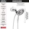 imageDelta 7SF110B Clarifi Shower Filter Attachment Kit with In2ition 2in1 Shower Head and Hand Shower  SpotShield Brushed NickelChrome