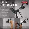 imageDelta 7SF110B Clarifi Shower Filter Attachment Kit with In2ition 2in1 Shower Head and Hand Shower  SpotShield Brushed NickelMatte Black
