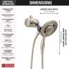 imageDelta 7SF110B Clarifi Shower Filter Attachment Kit with In2ition 2in1 Shower Head and Hand Shower  SpotShield Brushed NickelSpotShield Nickel