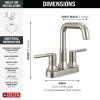 imageDelta Trinsic USpout Centerset Bathroom Faucet Polished Nickel 3Hole Bathroom Sink Faucet Metal PushPop Drain Assembly Polished Nickel 2554PNMPUDSTStainless