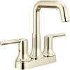 imageDelta Trinsic USpout Centerset Bathroom Faucet Polished Nickel 3Hole Bathroom Sink Faucet Metal PushPop Drain Assembly Polished Nickel 2554PNMPUDSTPolished Nickel