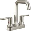 imageDelta Trinsic USpout Centerset Bathroom Faucet Polished Nickel 3Hole Bathroom Sink Faucet Metal PushPop Drain Assembly Polished Nickel 2554PNMPUDSTStainless