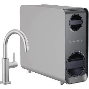 imageDelta Faucet Clarifi Under Sink Reverse Osmosis Water Filter System with Gold Beverage Dispenser FaucetArctic Stainless