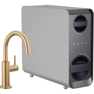 imageDelta Faucet Clarifi Under Sink Reverse Osmosis Water Filter System with Gold Beverage Dispenser FaucetChampagne Bronze