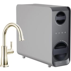 imageDelta Faucet Clarifi Under Sink Reverse Osmosis Water Filter System with Gold Beverage Dispenser FaucetPolished Nickel