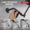 imageDelta 75527 Universal Showering 175 GPM Single Function Modern Rain Shower Head and Hand Shower Combo with Adjustable Extension Arm and TouchClean Nozzles  Matte Black