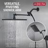 imageDelta 75527 Universal Showering 175 GPM Single Function Modern Rain Shower Head and Hand Shower Combo with Adjustable Extension Arm and TouchClean Nozzles  Matte Black