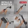 imageDelta 75527 Universal Showering 175 GPM Single Function Modern Rain Shower Head and Hand Shower Combo with Adjustable Extension Arm and TouchClean Nozzles  Matte Black