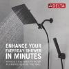 imageDelta 75527 Universal Showering 175 GPM Single Function Modern Rain Shower Head and Hand Shower Combo with Adjustable Extension Arm and TouchClean Nozzles  Matte Black
