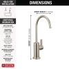 imageDelta DWQ4001002 15 GPM Reverse Osmosis Contemporary Beverage Faucet  Less Filter  Brilliance Stainless