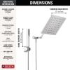 imageDelta Faucet 10inch Raincan Shower Head and Hand Held Shower Combo Chrome Square Shower Head Rainfall Shower Head Hand Shower High Pressure Shower Head 175 GPM Flow Rate Chrome 75527