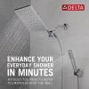 imageDelta Faucet 10inch Raincan Shower Head and Hand Held Shower Combo Chrome Square Shower Head Rainfall Shower Head Hand Shower High Pressure Shower Head 175 GPM Flow Rate Chrome 75527