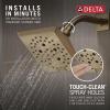 imageDelta Faucet 5Spray H2Okinetic Raincan Shower Head Black Showerhead Square Shower Head Delta Shower Head Water Saving Shower Head Matte Black 52664BLChampagne Bronze