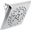 imageDelta Faucet 5Spray H2Okinetic Raincan Shower Head Black Showerhead Square Shower Head Delta Shower Head Water Saving Shower Head Matte Black 52664BLChrome