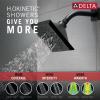 imageDelta Faucet 5Spray H2Okinetic Raincan Shower Head Black Showerhead Square Shower Head Delta Shower Head Water Saving Shower Head Matte Black 52664BLMatte Black